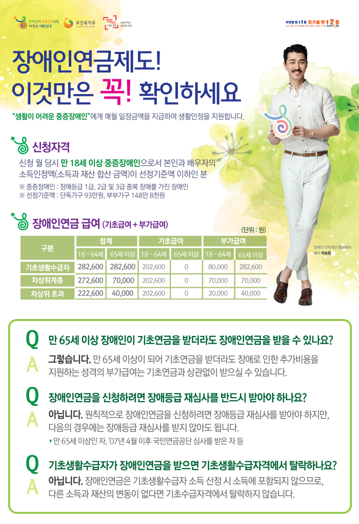 장애인연금제도! 이것만은 꼭! 확인하세요