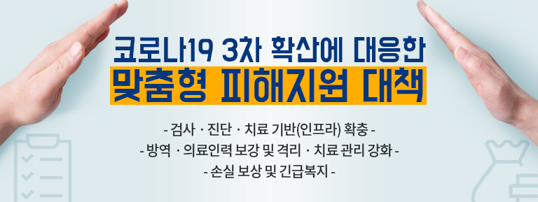 코로나19 3차 확산에 대응한 맞춤형 피해지원 대책