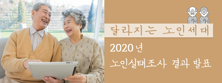 달라지는 노인세대, 2020년 노인실태조사 결과 발표