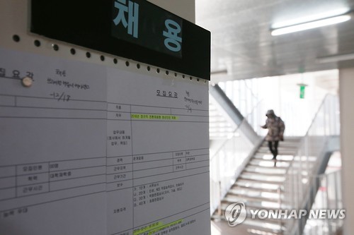 게시판에 붙어있는 채용공고