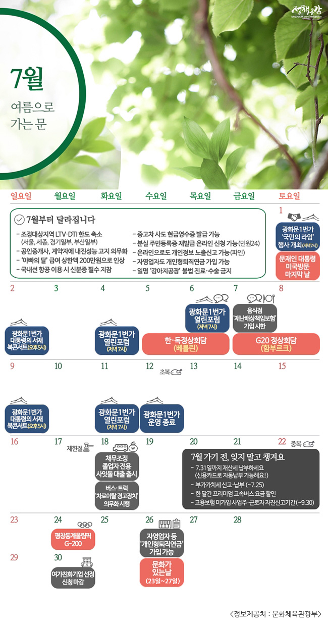 7월 여름으로 가는 문